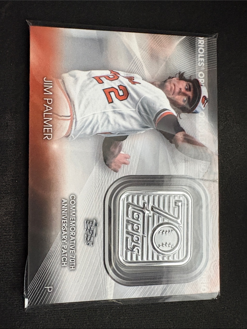 Topps 70th Anniversary patch Jim Palmer Baseball Card -
